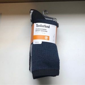 New Timberland Socks 4 Pair Package Mens Multi Colored Wool Cushioned Boot Socks
